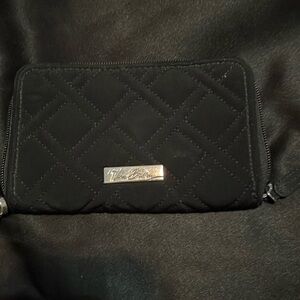 Vera Bradley Microfiber Classic Black RFID Grab & Go Wallet Wristlet